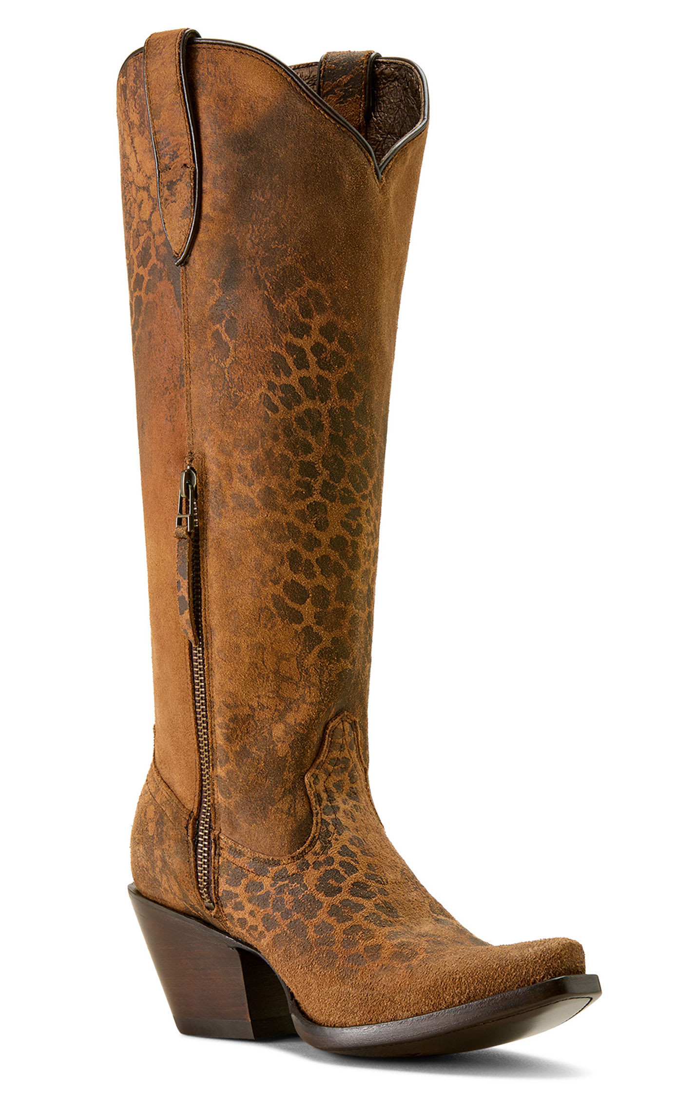 Ariat Women's Casanova Distressed Leopard Print Snip Toe Cowboy Boots - 9xB - From Cavender's | Cavender's