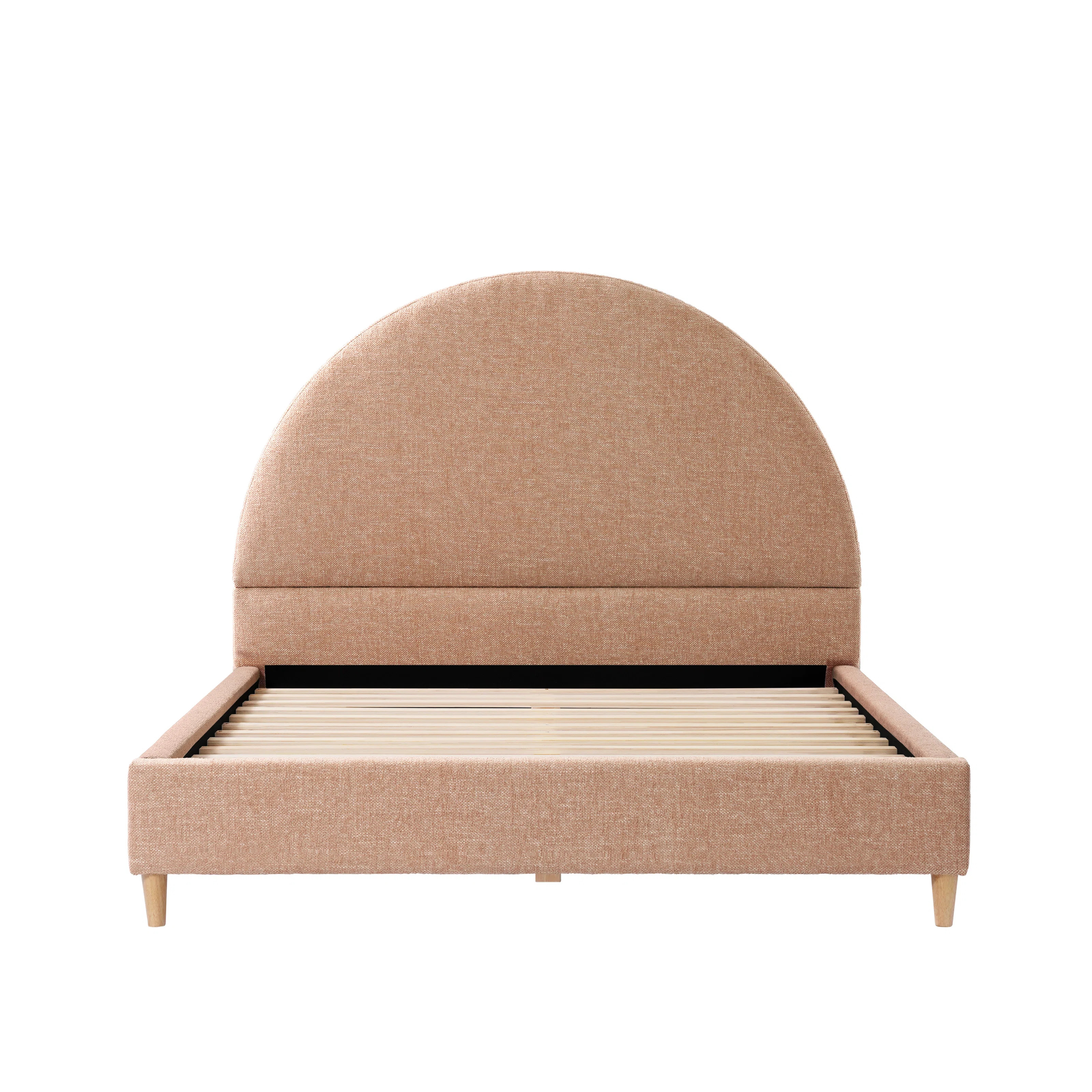 Jodiel Arched Boucle Upholstered Bed Frame | Wayfair North America