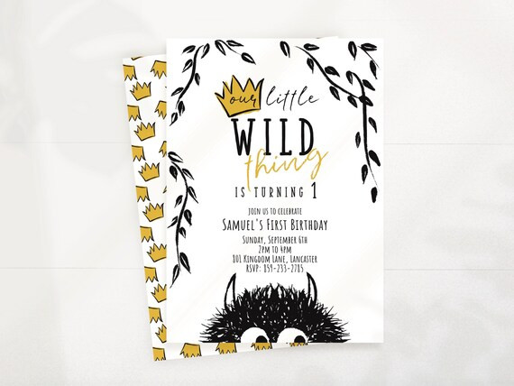 Wild One Birthday Party  Wild Things Birthday Party  Instant - Etsy | Etsy (US)