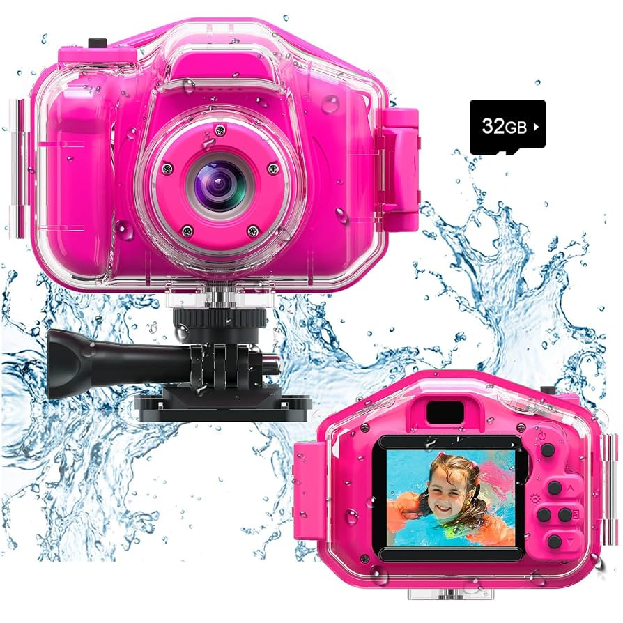 Agoigo Kids Waterproof Camera - Children Underwater HD Video Digital Camcorder, Portable Travel T... | Amazon (US)