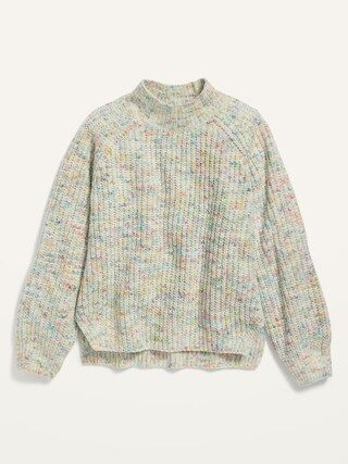 Mock-Neck Chenille Pullover Sweater for Girls | Old Navy (US)