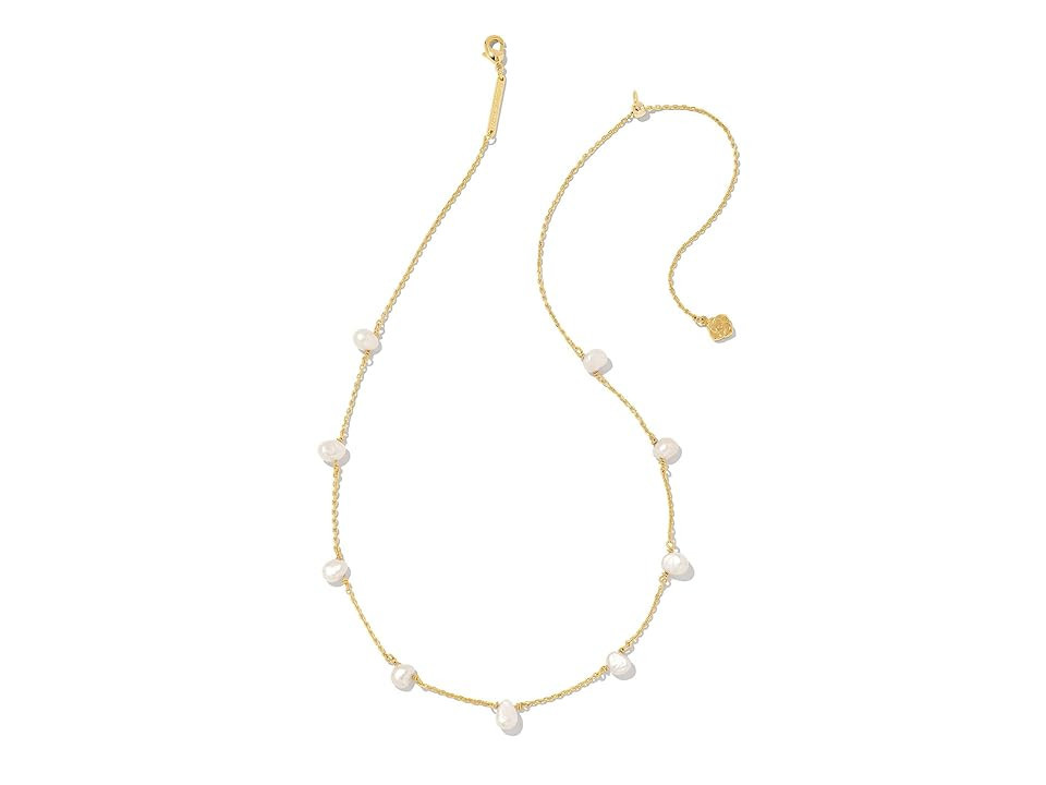 Kendra Scott Leighton Pearl Strand Women's Necklace Women's Necklace Gold White Pearl | Zappos
