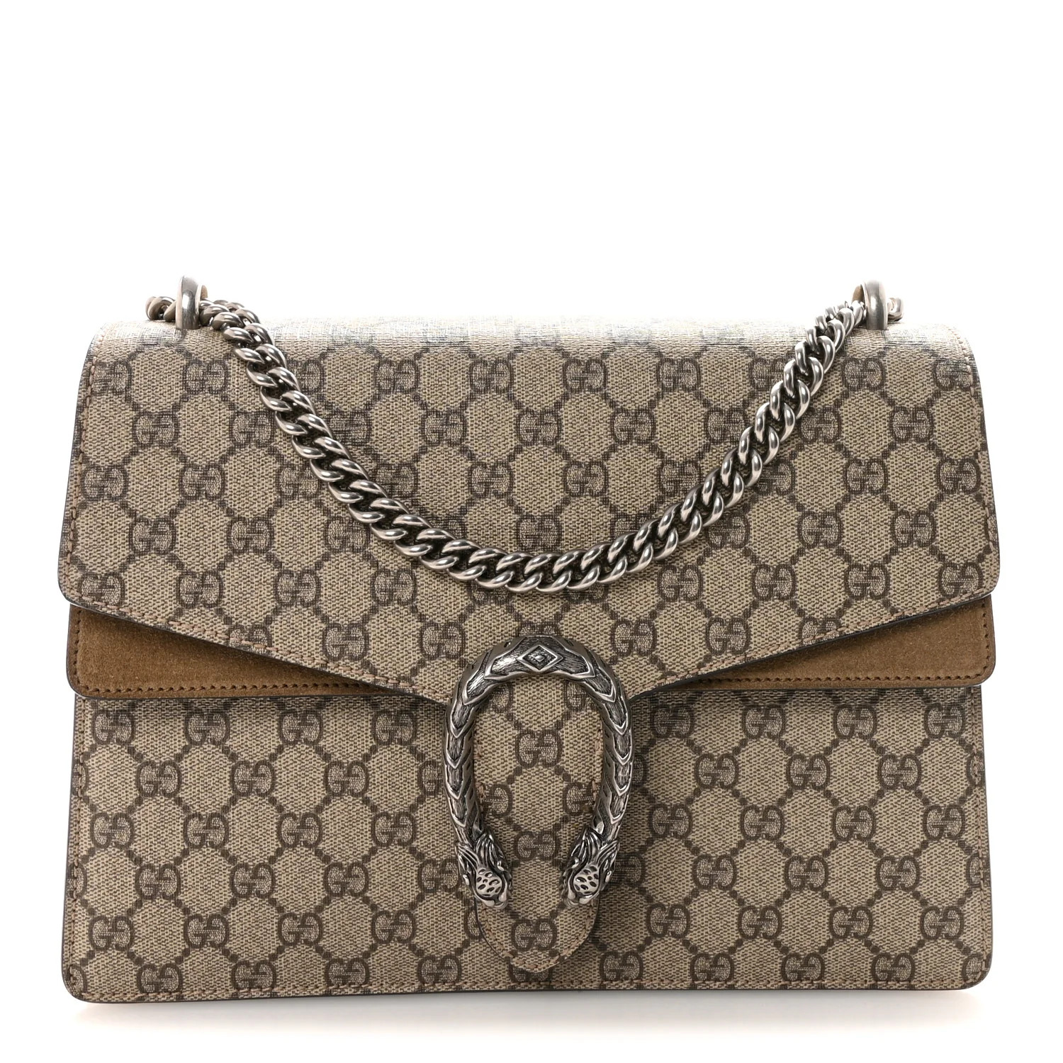 Gucci GG Supreme Monogram Medium Dionysus Shoulder Bag Taupe 1882277 | FASHIONPHILE (US)