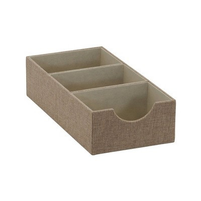 Household Essentials 3 Section Narrow Shelf Organizer Tray Brown | Target