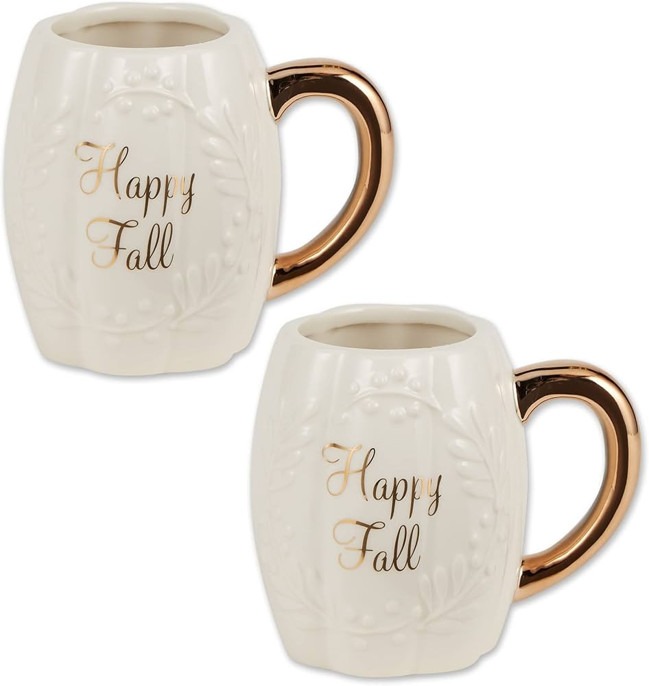 DII Ceramic Gift Mug Collection Hand Painted Funny Shaped Tea/Coffee Cup Set, 14 Ounce, Happy Fal... | Amazon (US)