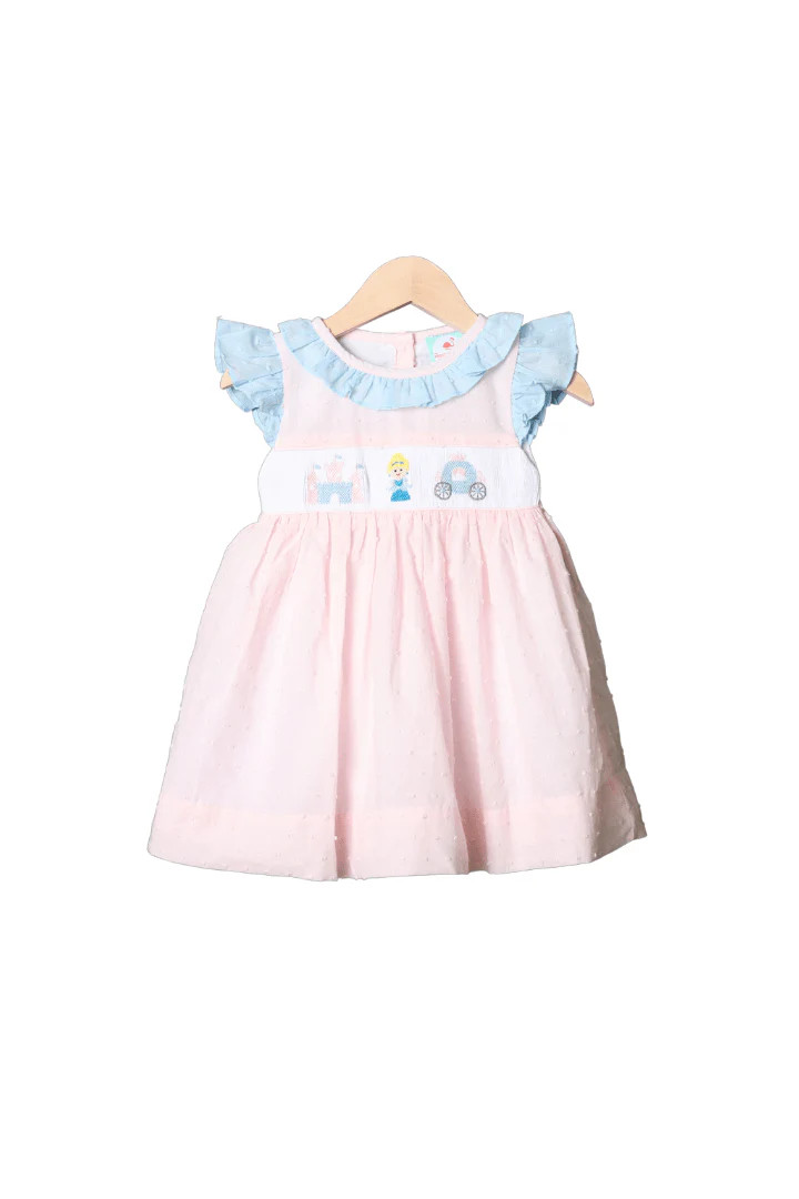 Smocked Princess Castle Swiss Dot Dress | The Smocked Flamingo