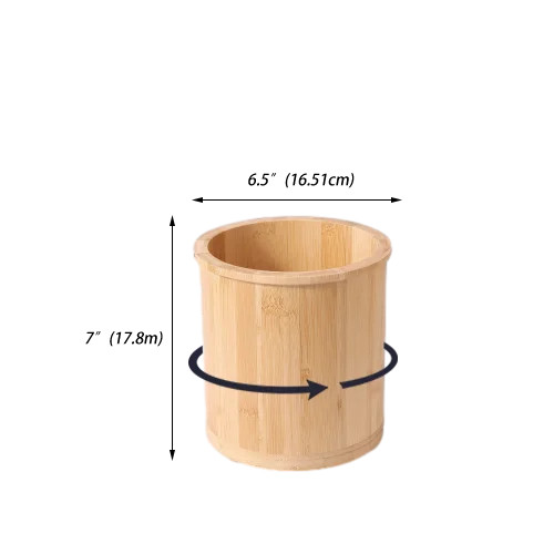 Better Homes & Gardens, Bamboo Round Utensil Holder with Swivel, 6.5 Dia x 7 H in, Kitchen Organi... | Walmart (US)