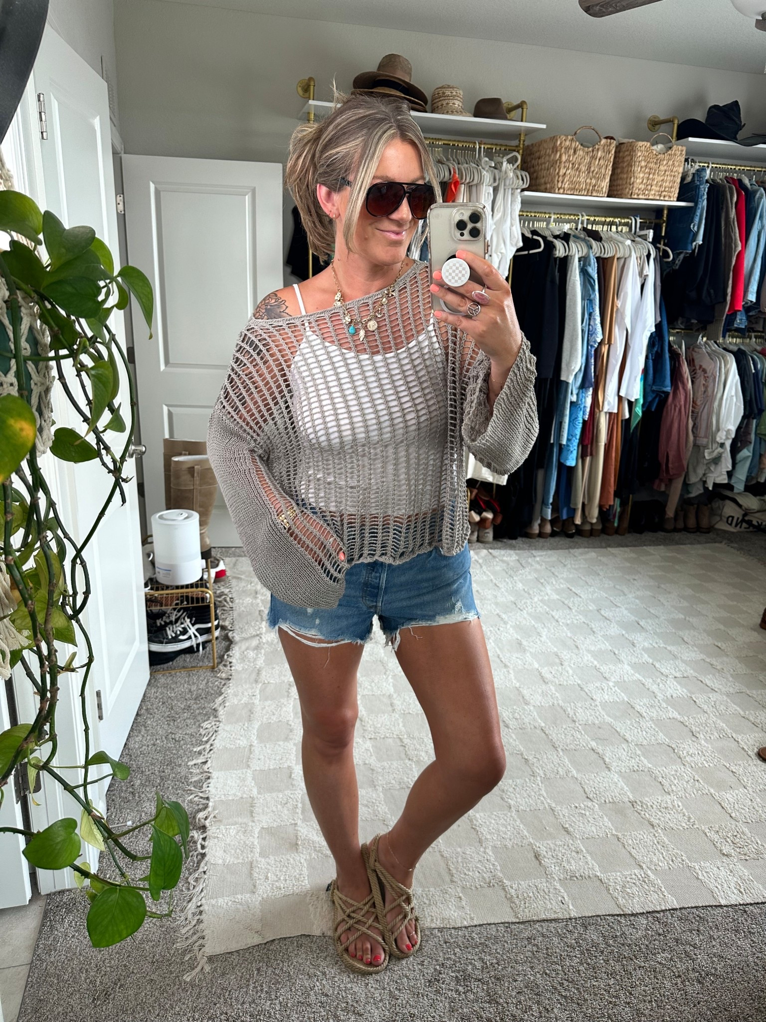 Spring break outfit - large tank, large top, 30 reg shorts 

#LTKOver40 #LTKTall #LTKTravel