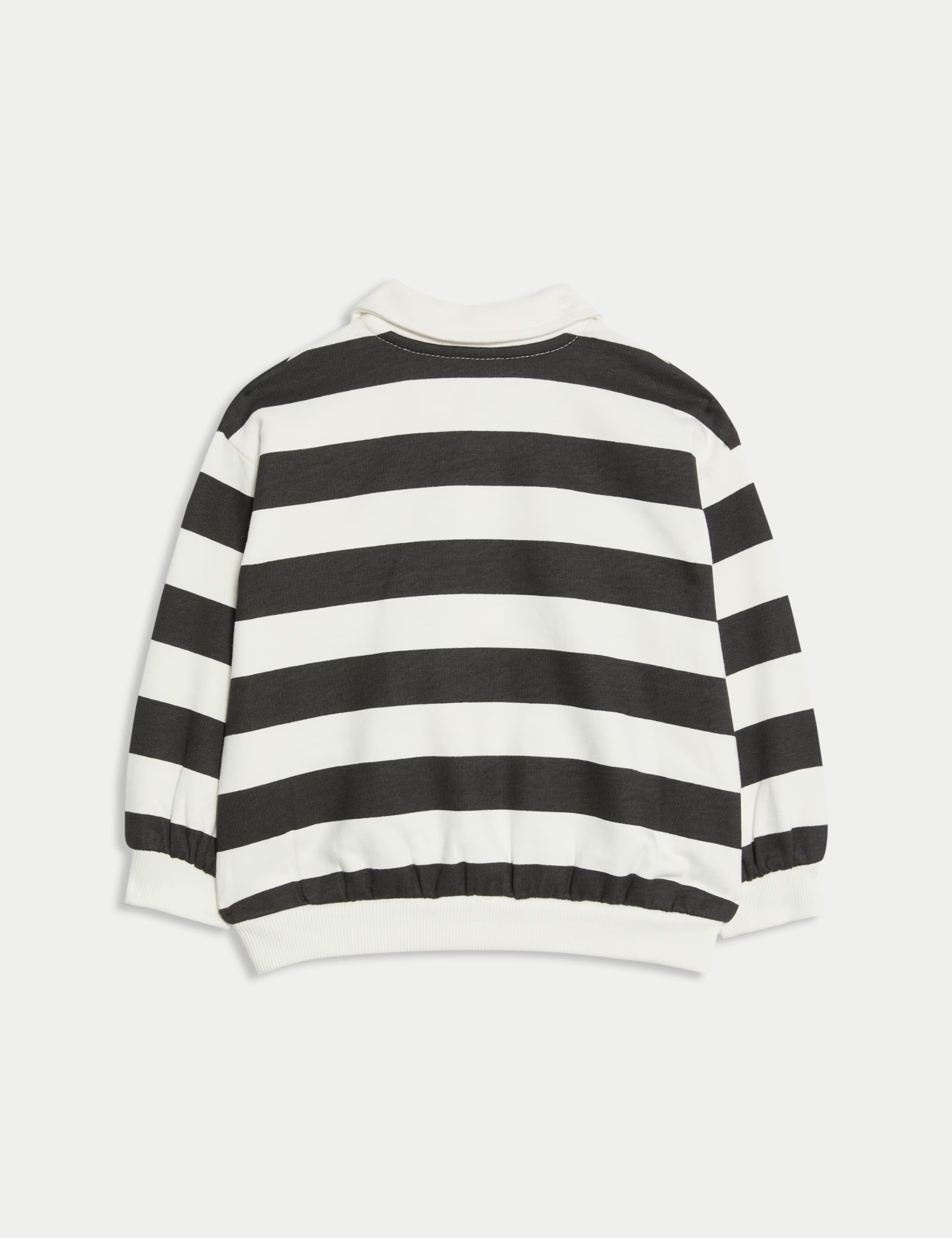 Cotton Rich Striped Rugby Sweatshirt (0-6 Yrs) | M&S Collection | M&S | Marks & Spencer (UK)