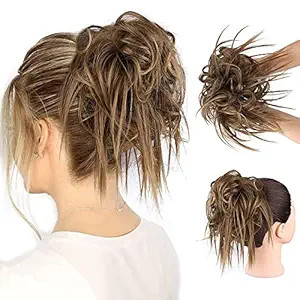 HMD Tousled Updo Messy Bun Hairpiece Hair Extension Ponytail with Elastic Rubber Band Updo Ponyta... | Amazon (US)