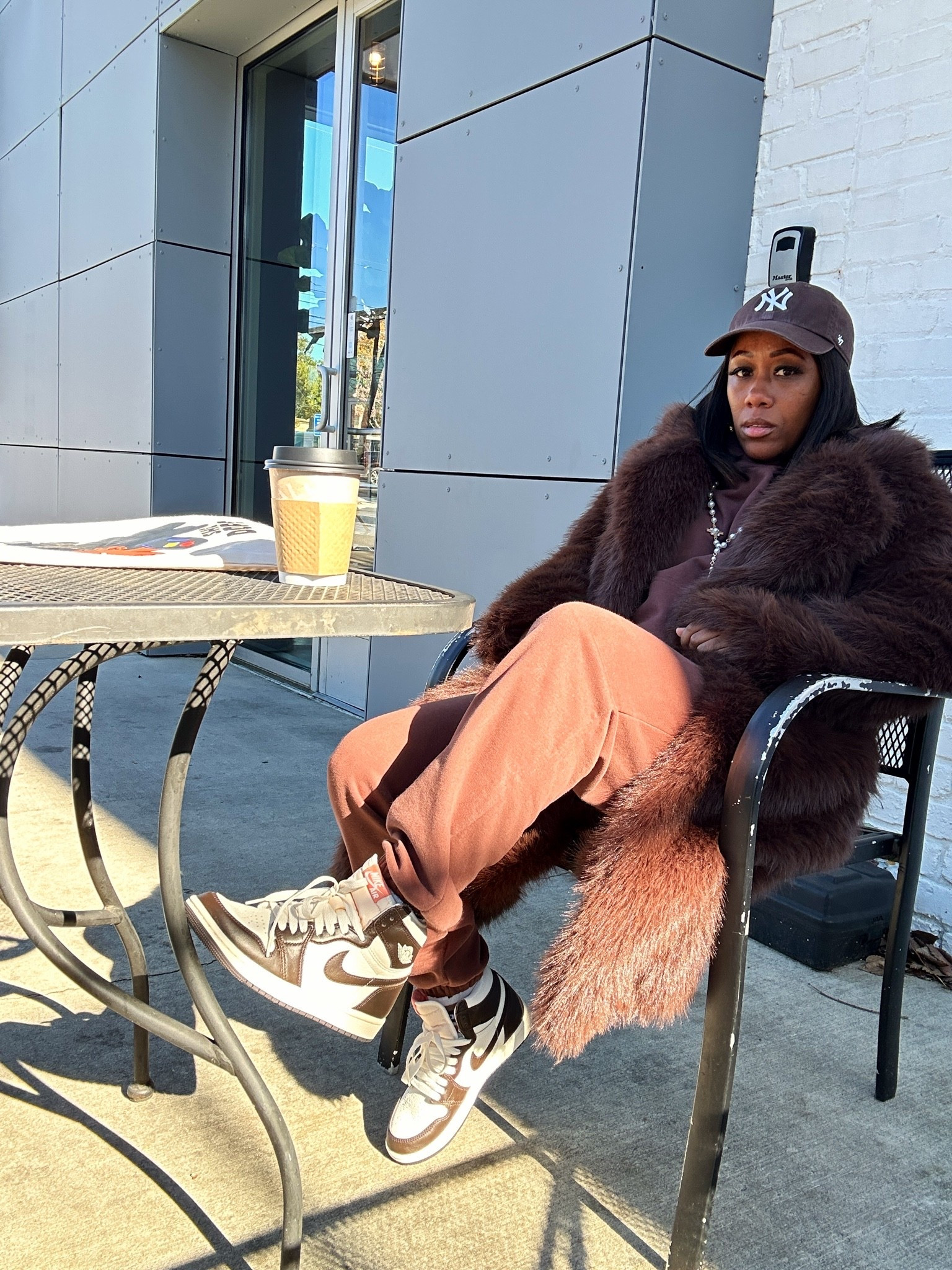 How I style brown pants with a faux fur coat

#LTKootd #LTKOver40 #LTKPetite