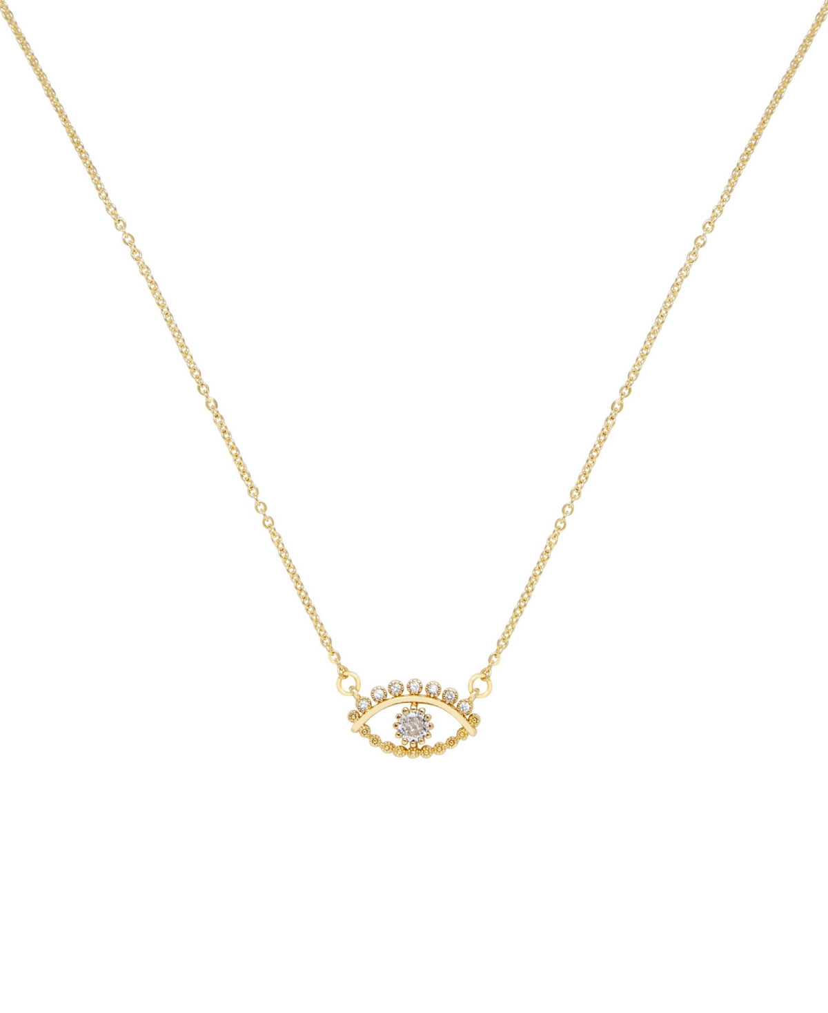 Ettika All Knowing Eye Faux Cubic Zirconia Necklace - Gold | Macy's