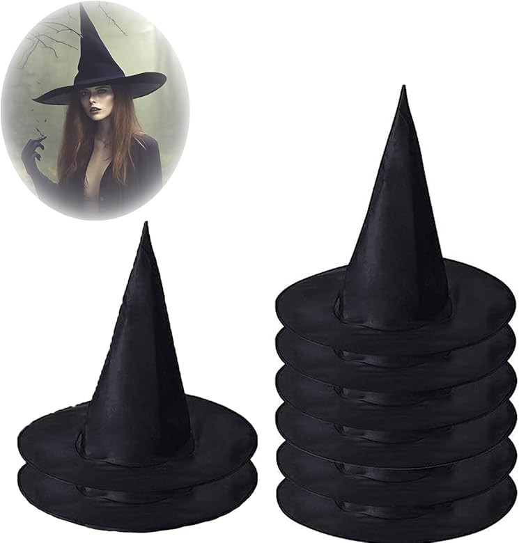 8er Pack Hexenhut Schwarz Halloween Party Hüte Kostüm Zubehör Kostüm | Amazon (DE)