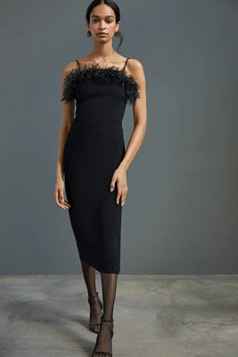 Feathered Midi Dress | Anthropologie (US)