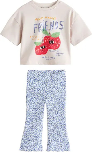 Kids' Graphic T-Shirt & Flare Leggings Set | Nordstrom