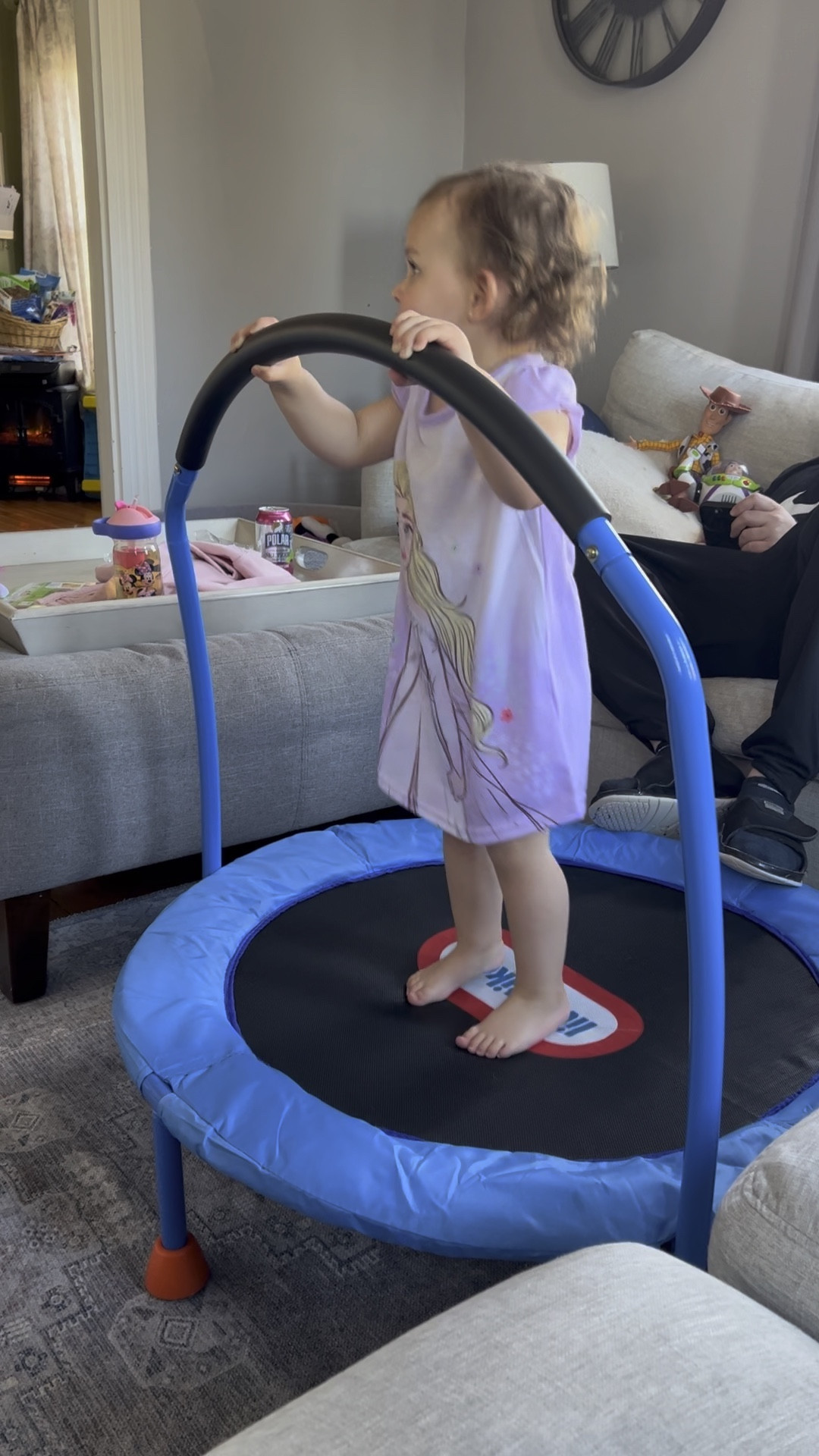 Kids indoor trampoline
#kidsactivity #toddlertrampoline #toddlerenergy #jumping #indoortranpoline #fisherprice #princesspajamas

#LTKfitness #LTKhome #LTKkids