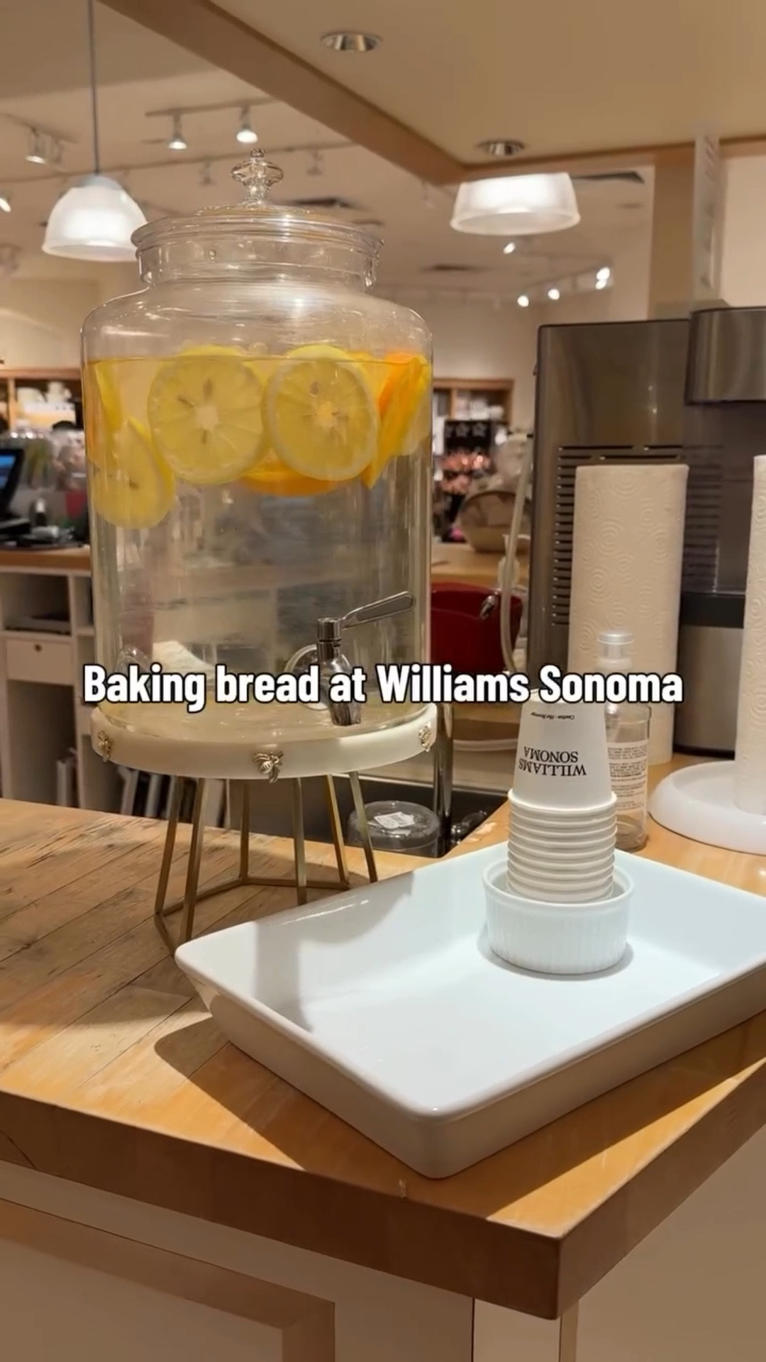 Sunday at @williamssonoma  👩🏻‍🍳 🍞
 
Today’s test kitchen skill series was Artisan French bread at home using simple techniques and the @breville Smart Oven Air Fry. This bread + the dipping oils from @oakvillegrocery were the perfect combo. Check out your local Williams Sonoma for upcoming classes!
 
@lecreuset @williamssonomahome #williamssonoma

#LTKfoodie #LTKHome #LTKvlog