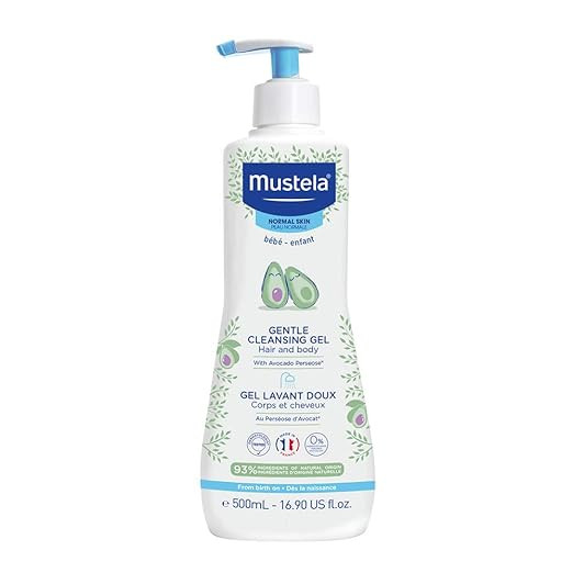 Amazon.com: Mustela Baby Gentle Cleansing Gel - Baby Hair & Body Wash - with Natural Avocado fort... | Amazon (US)