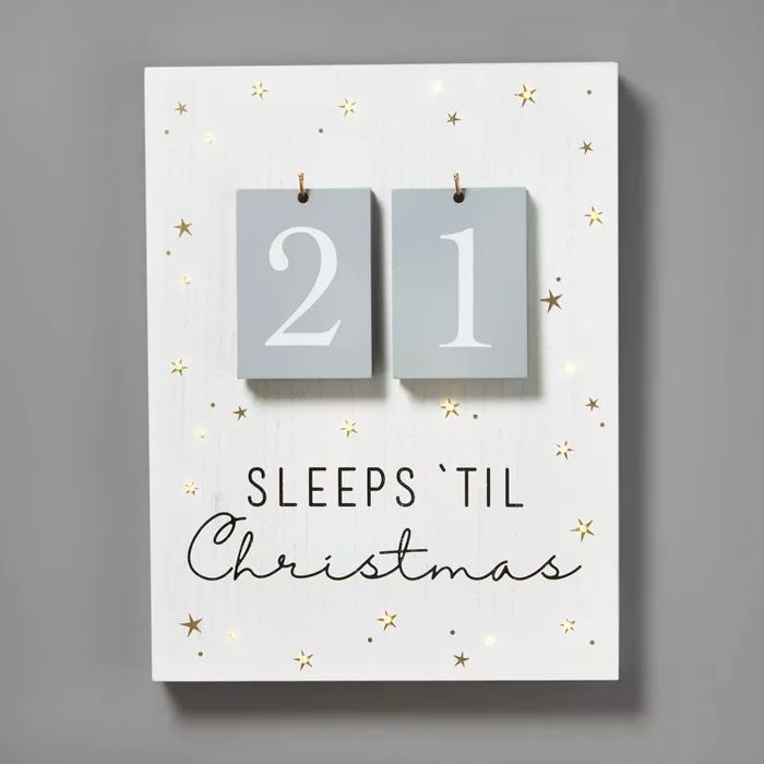 Lit Sleeps &#39;Til Christmas Tabletop LED Advent Calendar - Wondershop&#8482; | Target