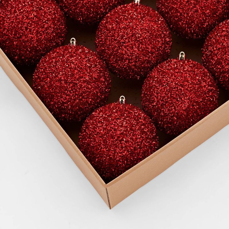 9ct Tinsel Ball Christmas Tree Ornament Set - Wondershop™ | Target