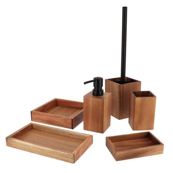 Acacia 6 Piece Bathroom Accessory Set | Wayfair North America