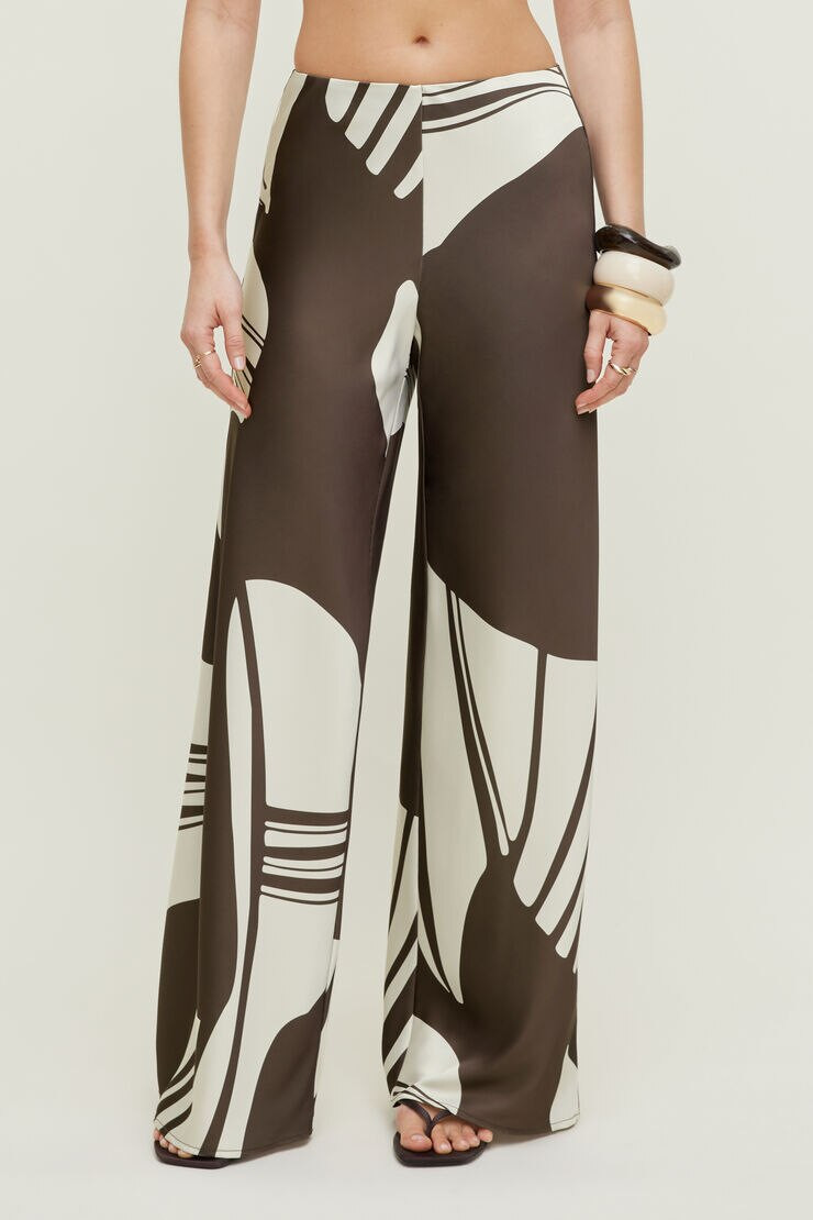 Wide Leg Satin Pants | Dynamite Clothing