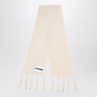 Jil Sander Ivory Mohair Blend Scarf | Balardi (US & Canada)