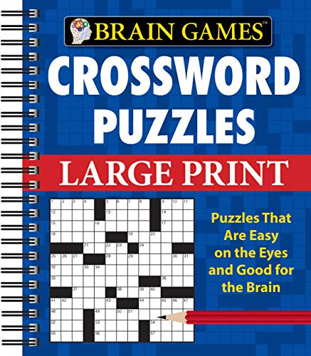 Brain Games - Crossword Puzzles - Large Print (Blue) | Amazon (US)