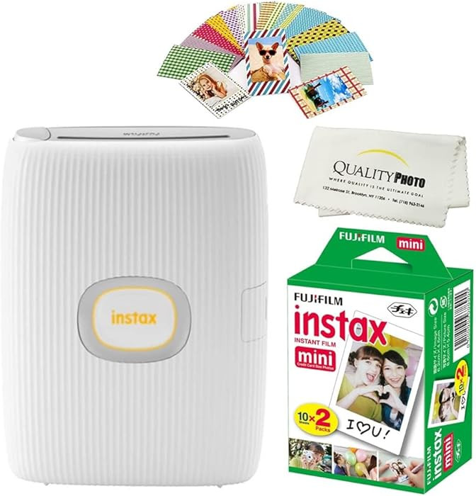 Fujifilm Instax Mini Link 2 Smartphone Printer Plus Instax Mini Films 20 Pack. Plus Stickers. Bon... | Amazon (US)
