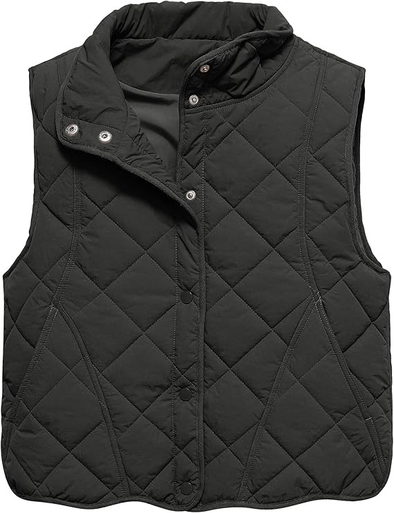 Gacaky Women's Puffer Vest Sleeveless Button Down Outerwear Warm Quilted Lightweight Down Winter ... | Amazon (US)