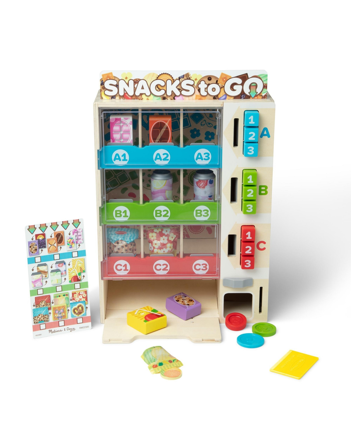 Melissa and Doug Sort, Stock & Select Wooden Vending Machine Playset - Multi-Color | Macy's