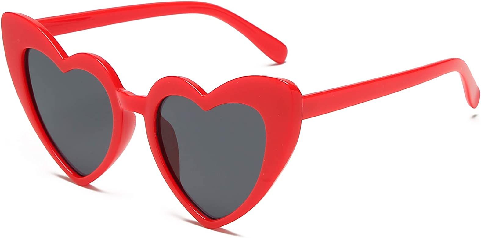 YOSHYA Clout Goggle Heart Sunglasses Vintage Cat Eye Mod Style Retro Kurt Cobain Glasses | Amazon (US)