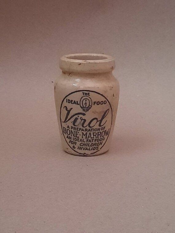 Antique English Advertising Marmalade Pot Crock Jar VIROL - Etsy | Etsy (US)