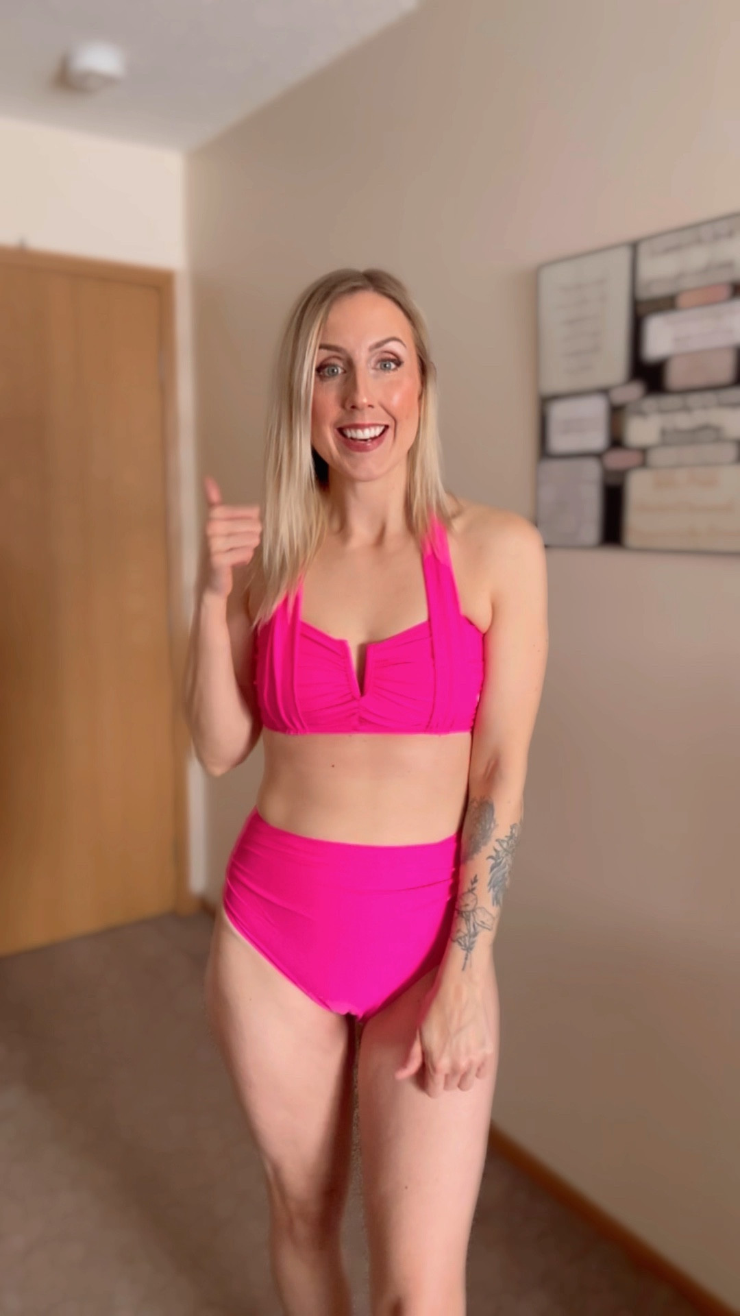 This two piece is so flattering and mom friendly! I am wearing a size small. 

#LTKSaleAlert #LTKSwim #LTKStyleTip