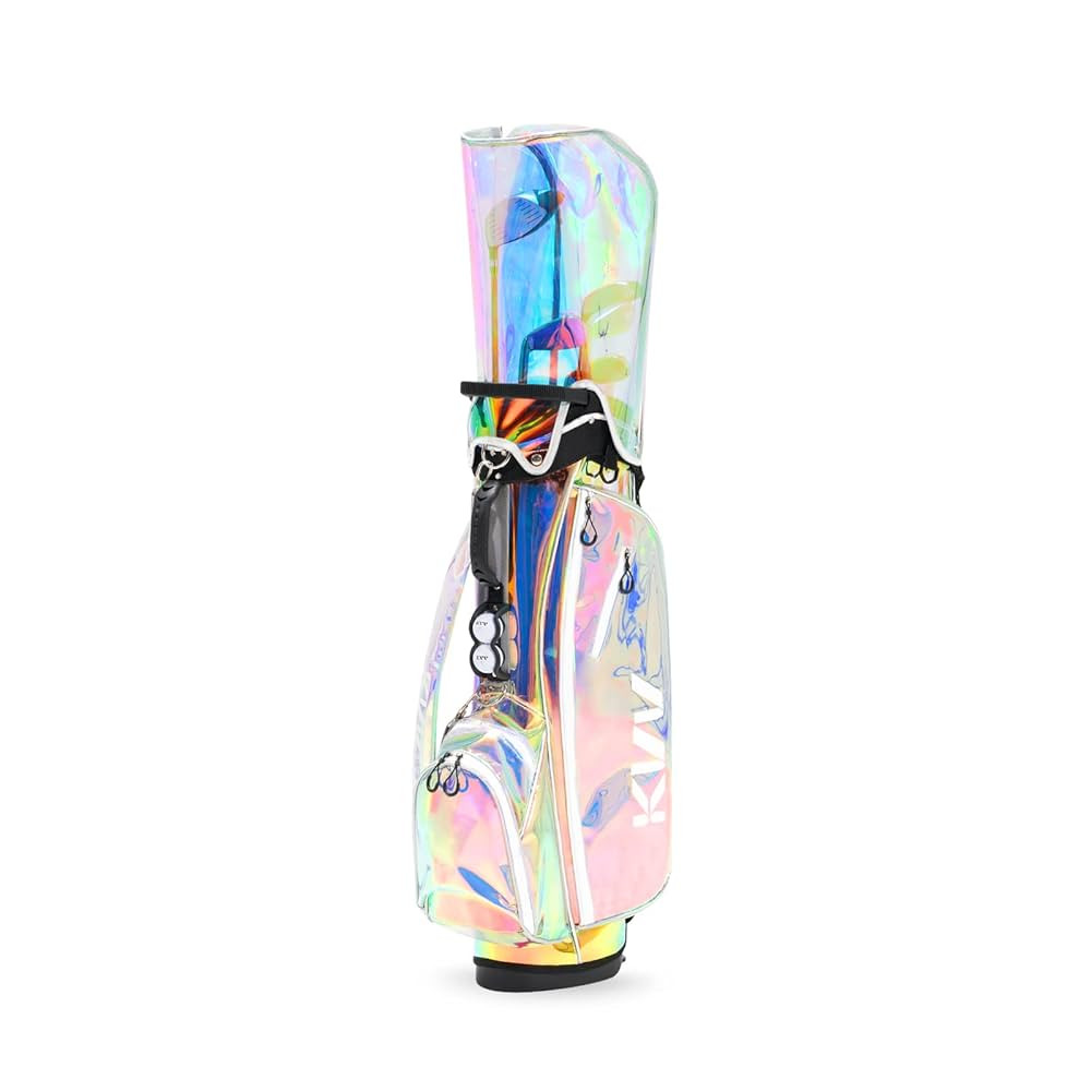 KVV Fashion Golf Stand Bag Clear Holographic Colorful, 14-Way Top Dividers, Waterproof TPU Materi... | Amazon (US)