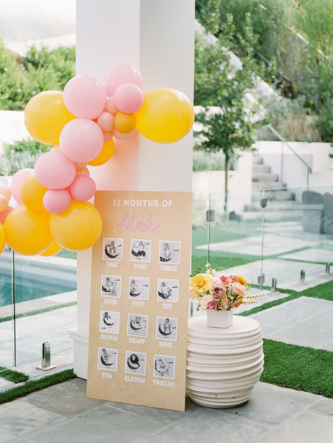 First Birthday Monthly Milestones Sign | Large Photo Birthday Sign | 12 Months of Photo Sign | Etsy (US)