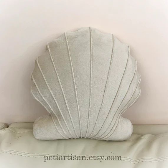 Scallop Shell Shaped Pillow, Seashell Pillow,  Toy Pillow, 3D Pillow, Nautical Decor, Beach House... | Etsy (US)