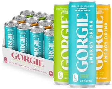 GORGIE Tropical Variety, Sugar-Free Natural Energy Drink Sparkling, Healthy Energy Drinks - Green... | Amazon (US)