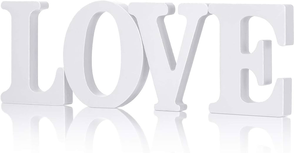 Wood Love XOXO Signs Freestanding Letter Table Centerpiece Word Table Top Sign Wooden Block Cutou... | Amazon (US)
