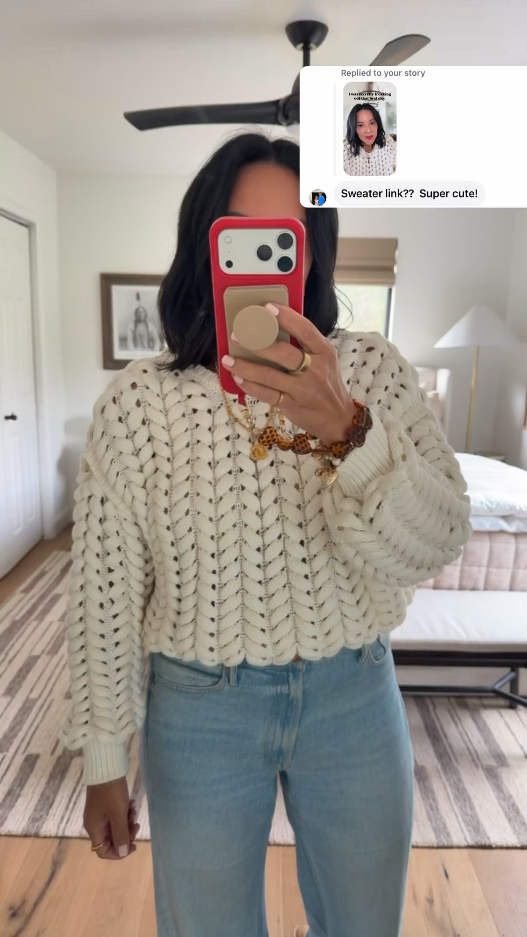 Wearing a size medium in the top and a size 30 in the jeans (I’m a curvy size 8). 



#LTKootd #LTKMidsize #LTKOver40