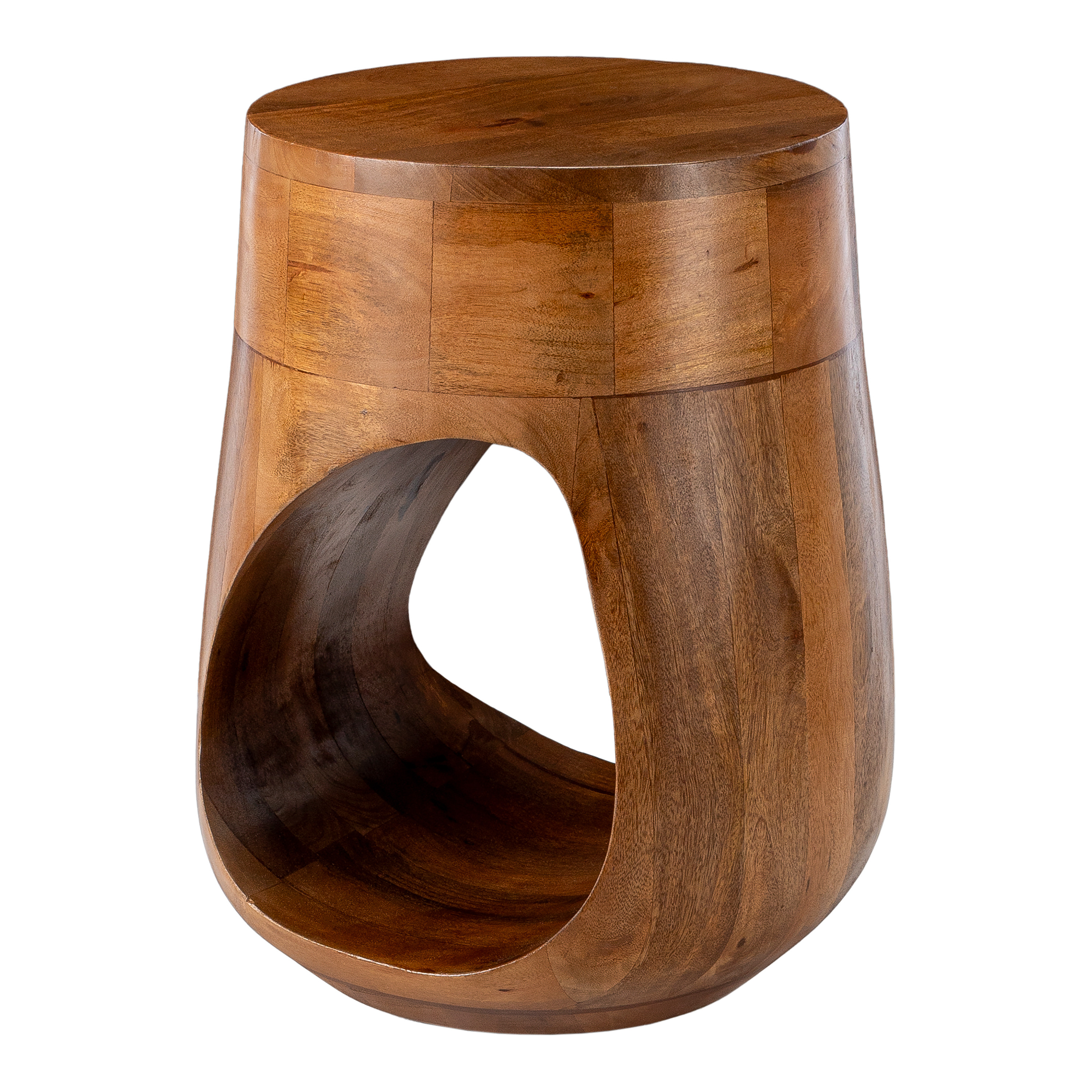 Lambert Round Mango Wood Side Table | World Market