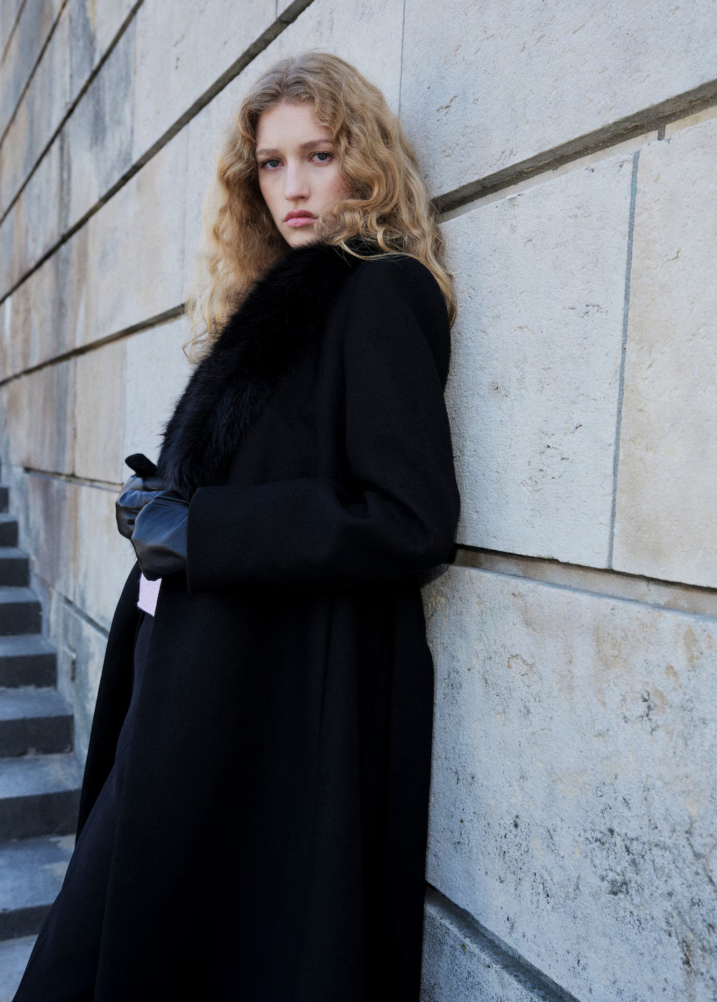 Manteco wool coat with fur collar | Mango (US/MX/AU)
