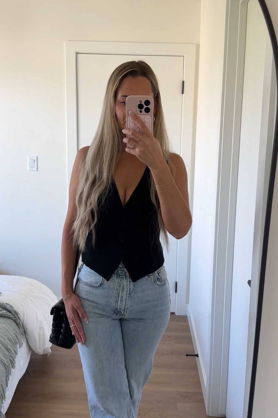 You can never go wrong with a classic black vest