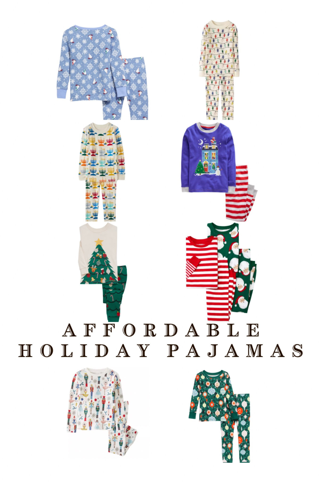 Affordable holiday pajamas 

#LTKSeasonal #LTKkids #LTKHolidaySale