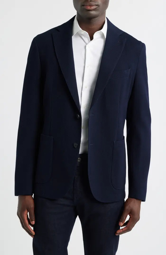 Hanry Slim Fit Navy Stretch Wool & Cotton Sport Coat | Nordstrom