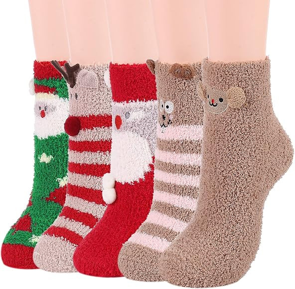 Zando Women Warm Super Soft Plush Slipper Sock Winter Fluffy Microfiber Crew Socks Casual Home Sl... | Amazon (US)