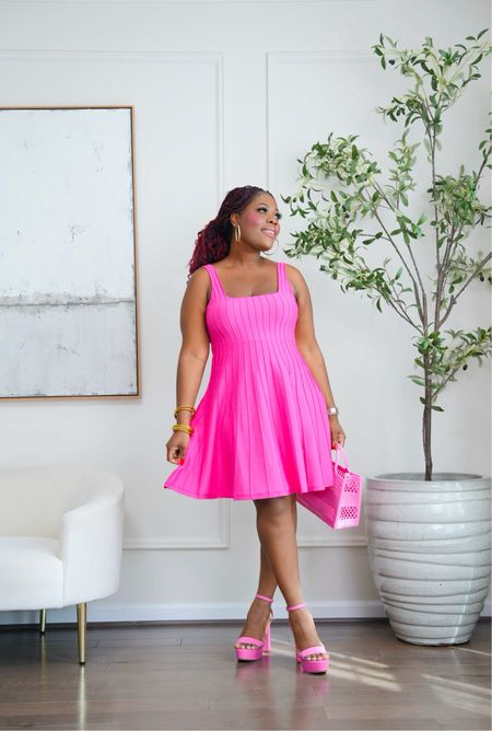 The perfect pink dress for summer @WalmartFashion 🌸💕 I absolutely love everything about this dress . The style, the color , the silhouette and its super flattering and feminine. Totally check all the boxes of a girly girl like me :) #WalmartPartner #WalmartFashion #Walmart @walmart 

#LTKMidsize #LTKStyleTip #LTKSeasonal
