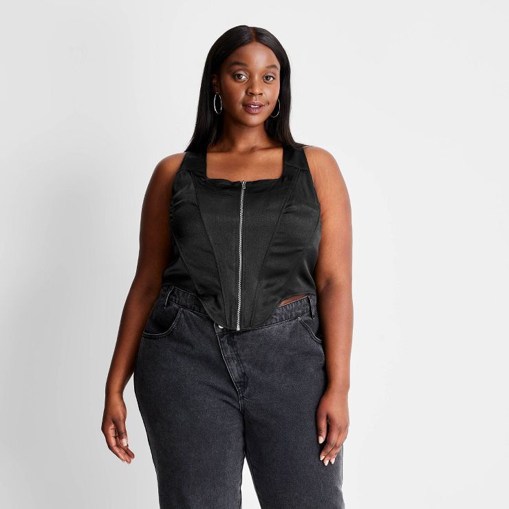 Women's Zip-Front Bustier - Future Collective™ with Kahlana Barfield Brown | Target