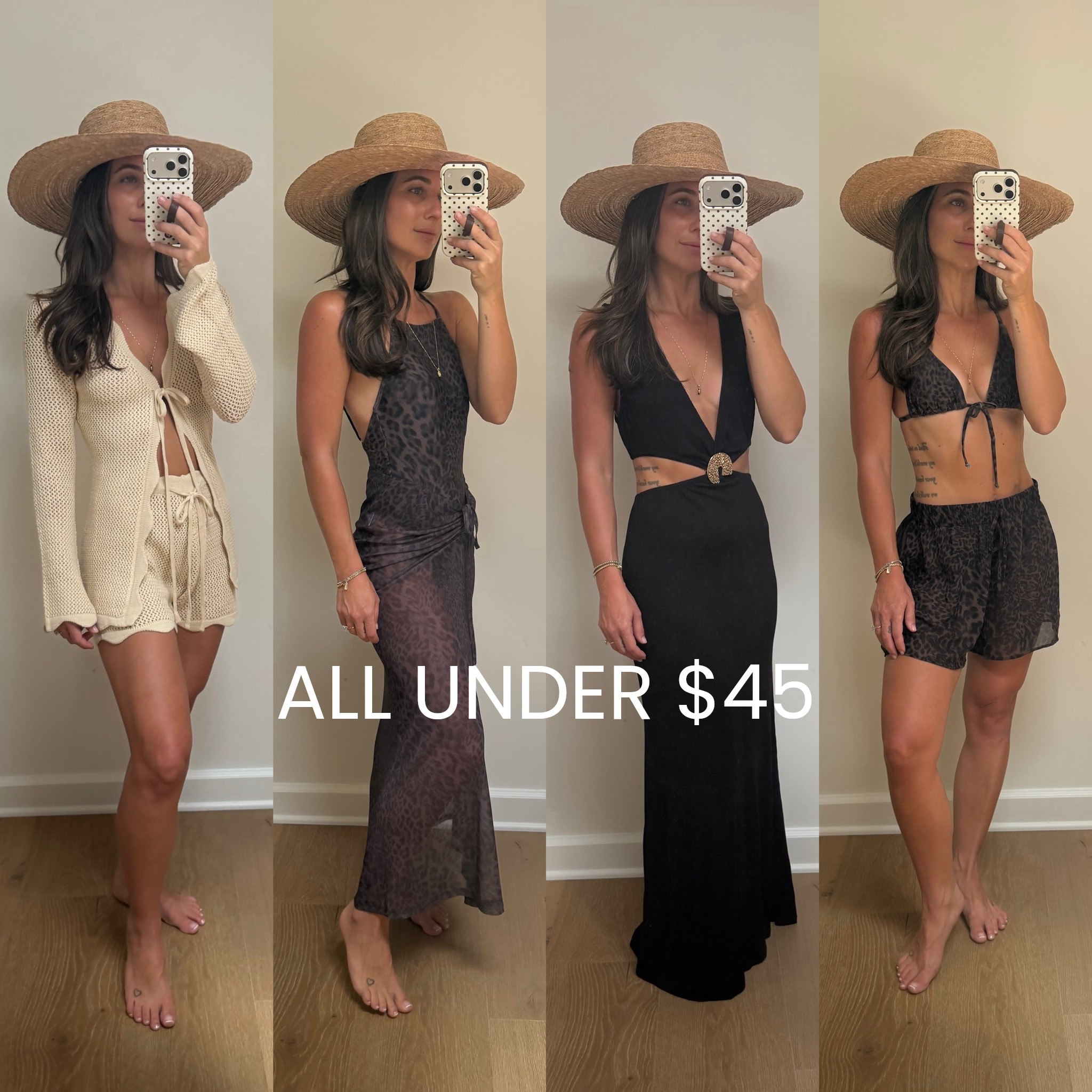 Summer swimsuits and coverups under $45