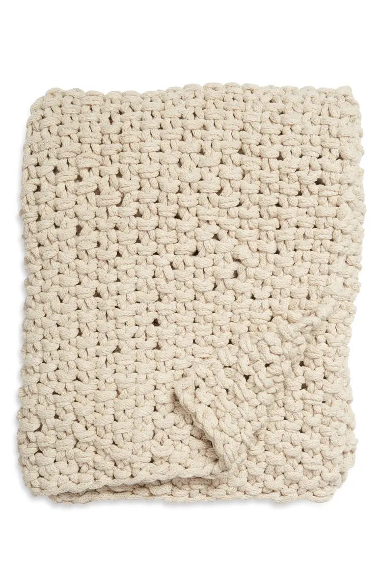Nordstrom Seed Stitch Jersey Rope Throw Blanket | Nordstrom | Nordstrom